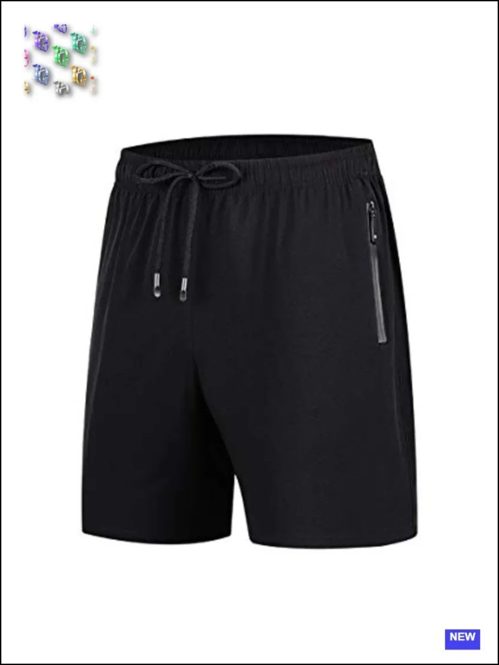 Quick Dry Athletic Running Shorts with Zipper Pockets for Men
